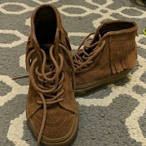 Kids suede Fringe Vans Hightops